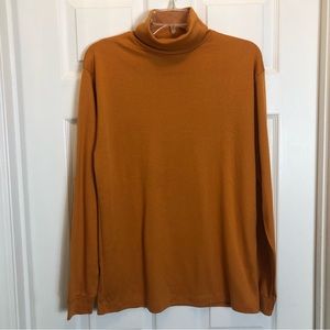 J.J. Cochran Gold Turtleneck Top   Size L